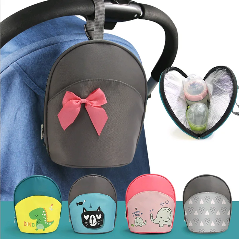 

Waterproof Baby Diaper Bag Insulated Breastmilk Cooler Bag Fashion Mommy Travel Bag Portable Bottle Stroller Hanging Bag