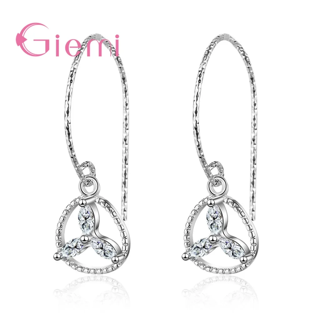 

Серьги-подвески женские из серебра 925 пробы с французским крючком