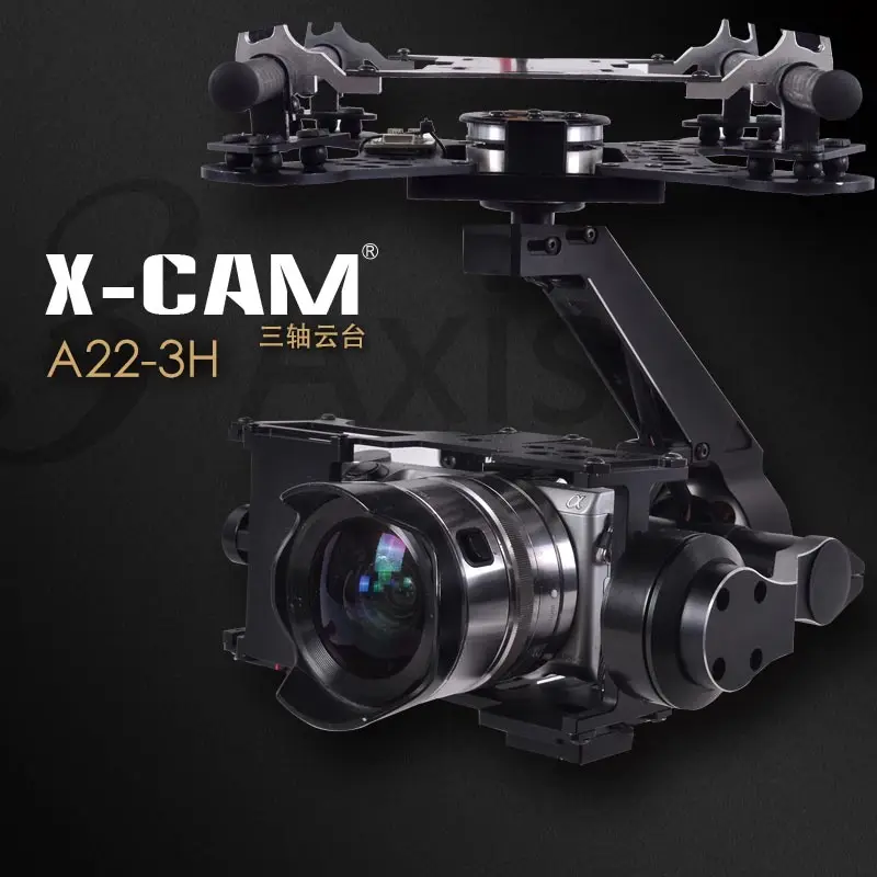 

X-CAM A22-3H Camera Gimbal for NEX5 NEX7 BMPCC A5000 A6000 3 Axis Gimbal for RC Multicopter