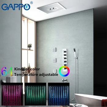 

GAPPO Shower Faucets rainfall shower set bath mixer faucet bathroom shower rain mixer taps LED waterfall faucet bath tub faucet