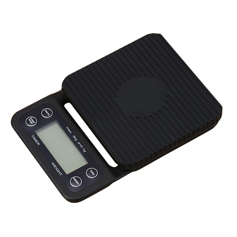 Портативные электронные весы с таймером 3 кг/0,1 г ЖК-цифровые кухонные кофейные весы инструмент для взвешивания весы Точность ювелирной шкалы