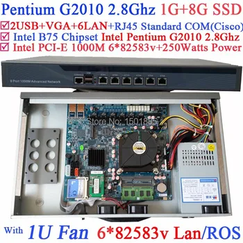 

Pentium G2010 Dual Core 2.8Ghz Small Linux Router Firewall Server with 6*1000M 82583V