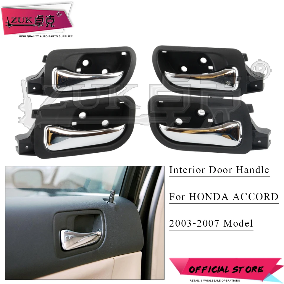 Zuk Auto Inner Chroming Door Pull Door Handles For Honda Accord 2003 2004 2005 2006 2007 Cm4 Cm5 Cm6 2 0l 2 4l 3 5l