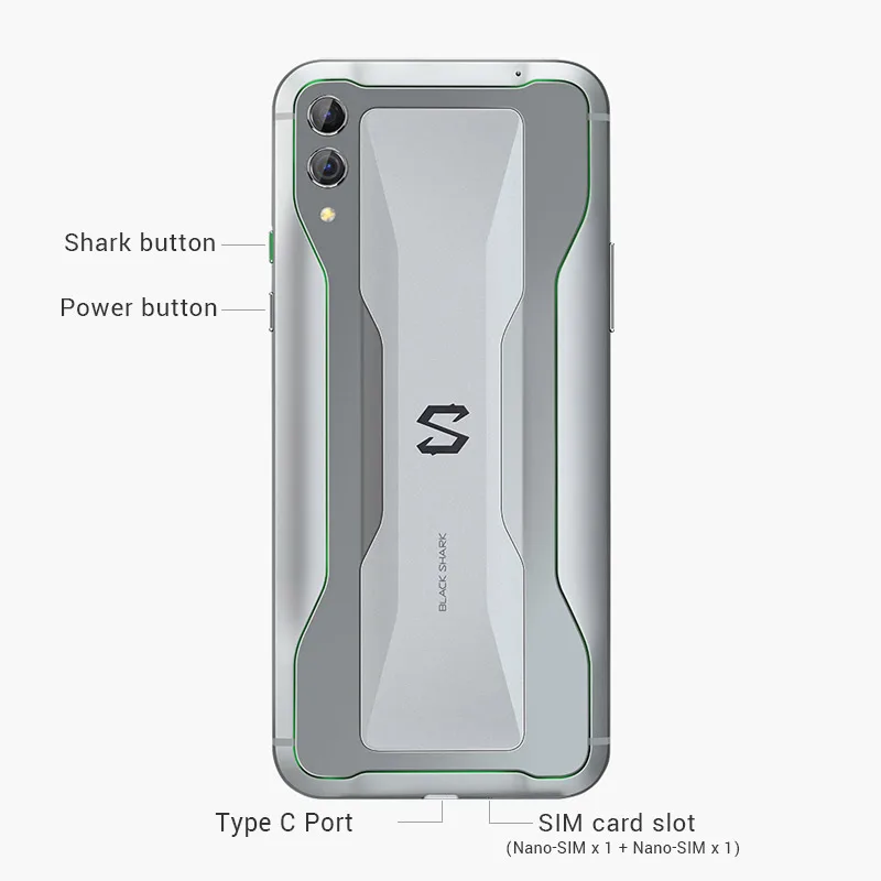 Оригинальный Xiaomi Black Shark 2 8 Гб 256 ГБ игровой телефон Смартфон Snapdragon 855