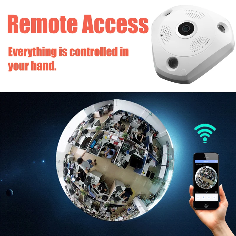 Surveillance wi-fi Panoramic Camera HD 960P 360 Degree WiFi Security IP Camera Fisheye Wireless Two-way Audio Home Monitor Cam Surveillance wi-fi Panoramic Camera HD 960P 360 Degree WiFi Security IP Camera Fisheye Wireless Two-way Audio Home Monitor Cam