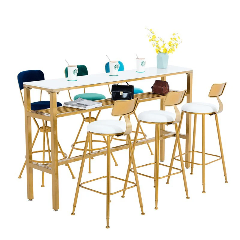 

Bar Chair Commercial Fashion High Table Wrought Iron Bar Stool Creative Bar Table And Chair Combination