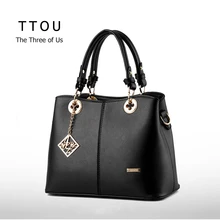 Elegant Lady Handbag New Fashion PU Leather Women Shoulder Bags Zipper Female Tote High Quality Top-handle Bolsas Femininas TTOU