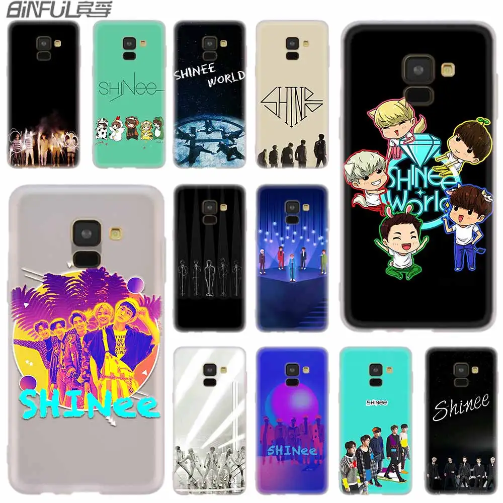 

Cover Silicone case For Samsung Galaxy A6 A8 A9 A7 A5 A3 Plus 2018 2017 2016 2015 A6S Star SHINee KPOP Boy