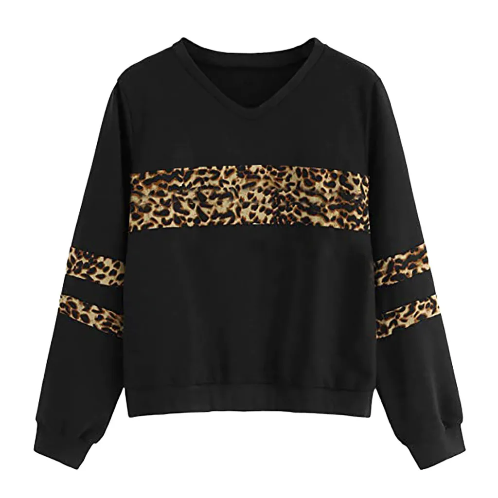 Ostrich новая весенняя блуза с длинным рукавом и принтом женская леопардовая с v-образным вырезом Рубашки с животным принтом женские топы и блузки N30