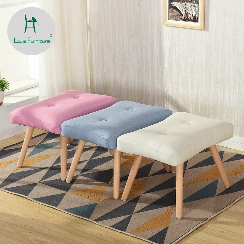 

Louis Fashion Stools Ottomans Japanese Sofa with Footstool Modern Convenient