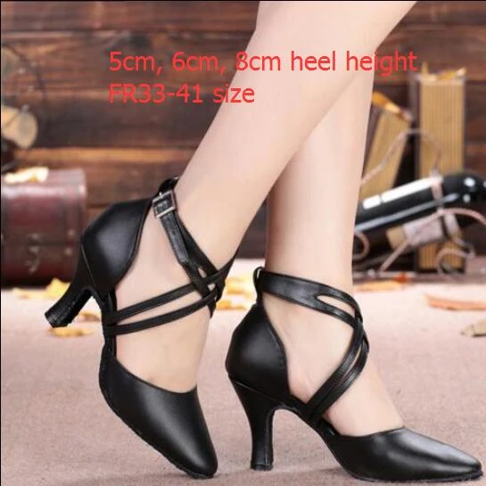 Zapatos de de cuero con punta cerrada para mujer, zapatos de baile latino de y Salsa, zapatos de latino con punta cerrada - AliExpress