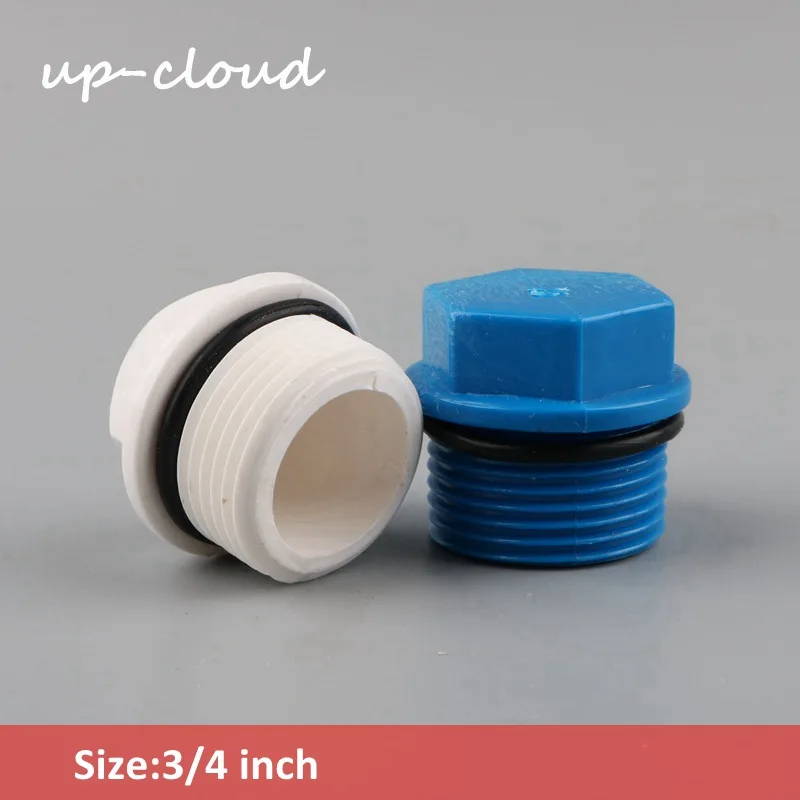 

5pcs PVC 3/4" 1" Male Thread Plug 3/4 1 inch End Connector for Garden Irrigation Aquarium Stop Water Adapter