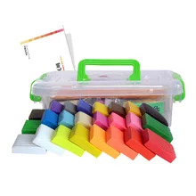 24 шт./кор. DIY 24 цветная глина кристалл Грязь глина игрушки для выпечки Fimo полимерный свет кристалл почва слизь ручная глина игрушки