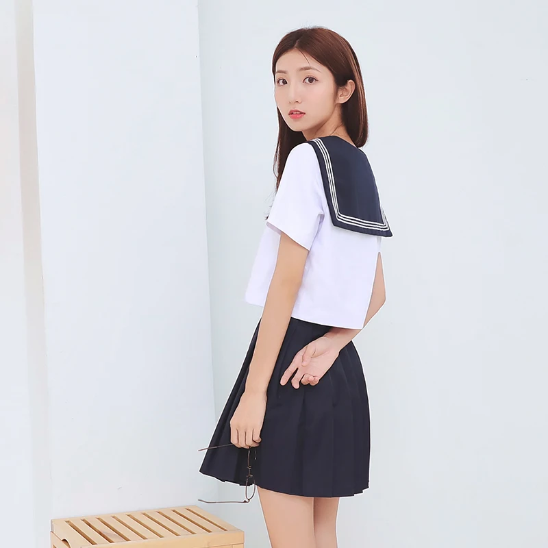 Комплект школьной формы студент галстук для костюма костюм моряка комплект Настольный Японский Школьная форма для девочек летние