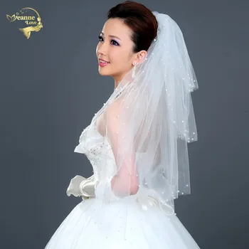 

Cheap Three Layers Bridal Veil Wedding Veils BRIDAL ACCESORIES Flower VEIL OV3913