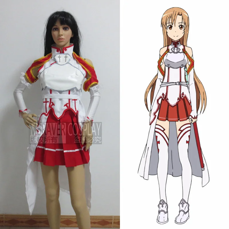 Sword Art Online костюм Asuna для косплея (костюмированных игр) на заказ бесплатная