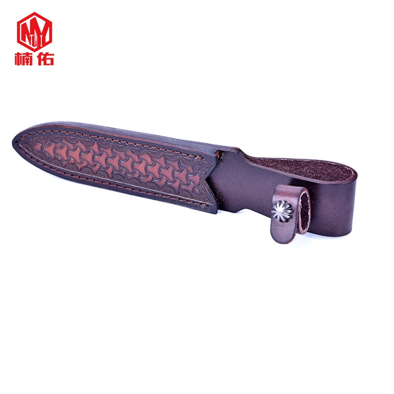 

EDC First Layer Cowhide Knife Set Straight Scabbard Army Knife Leather Scabbard Leather Case Cowhide Outdoor Knife Set