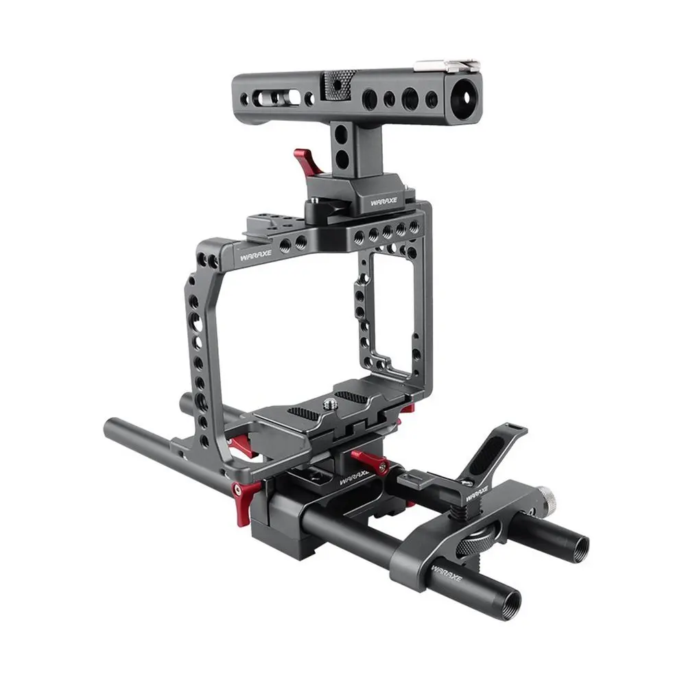 

WARAXE Camera Cage Kit for For SONY A7R3 M3 A73 A7II A7III A7S A7SII A7R A7RII A7RIII A7 II and III Cage Kit with Top Handle