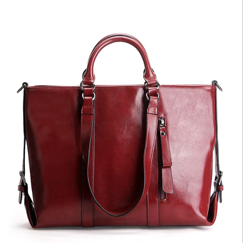 2017 New women messenger bags fashion luxury Genuine leather handbag Ms vintage Oil Wax Leather shoulder