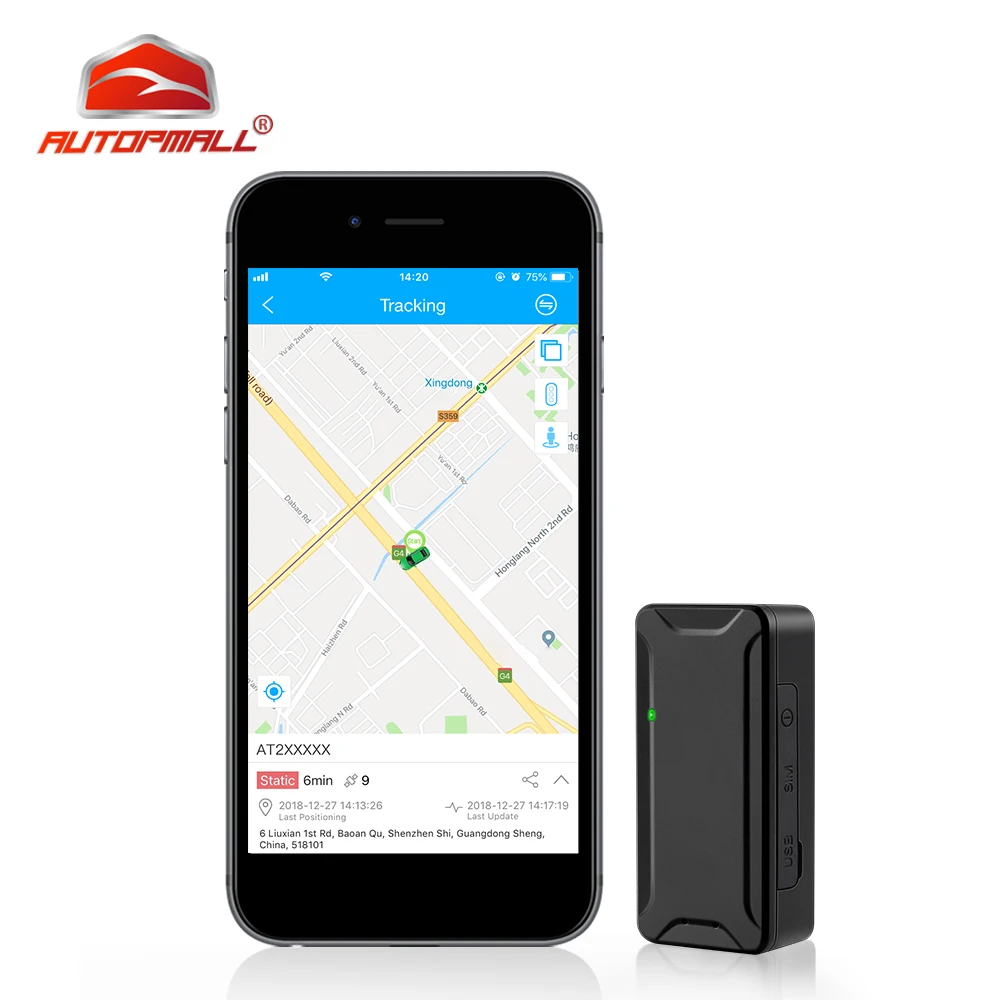 Мини GPS трекер автомобильный автолокатор AT2 + LBS WIFI позиционирование голосовой