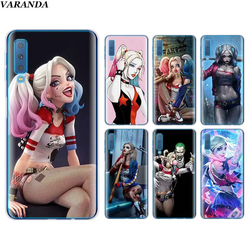 

Hero Joker and Harley Quinn Silicone Phone case for Samsung Galaxy A7 A6 A8+Plus A9 2018 S10 Plus S10e M20 M30 TPU Soft case