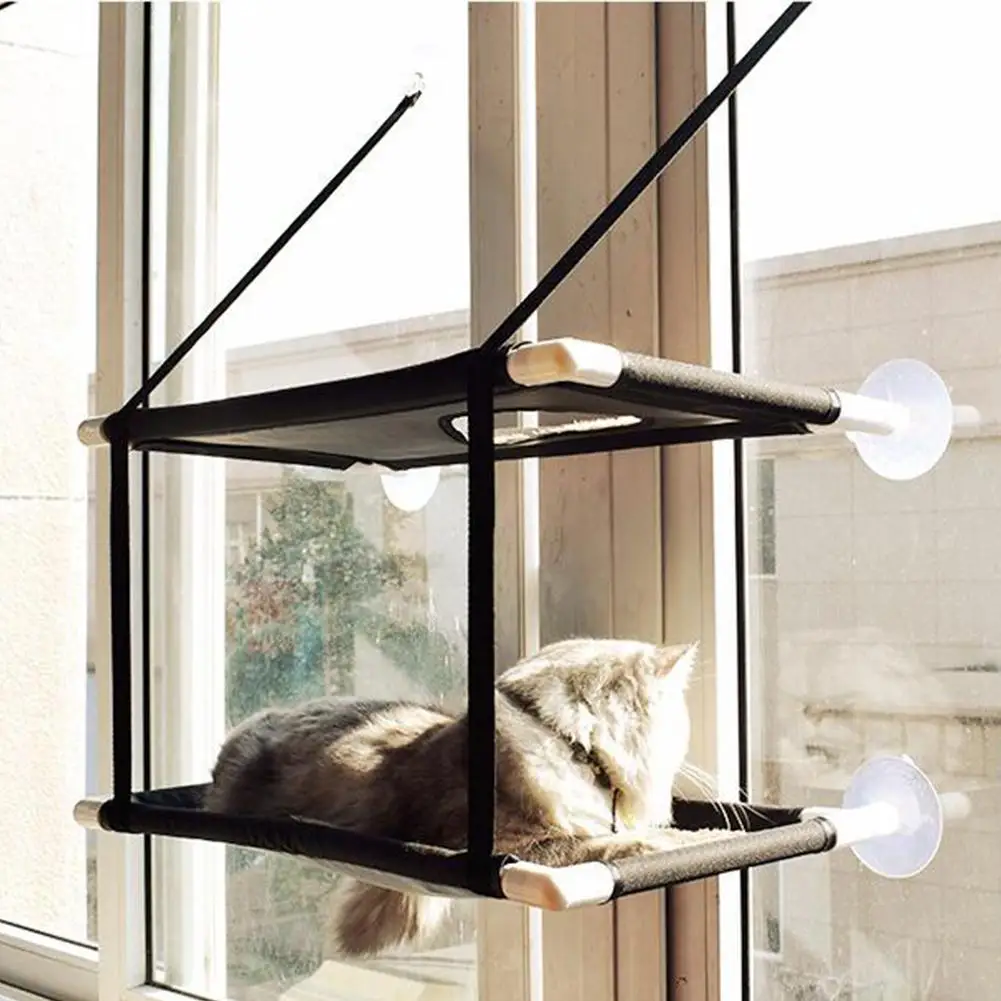

AsyPets Removable Cat Hanging Bed Window Hammock Washable Mats with Suction for Cat Supplies-30