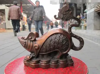

China red Bronze exquisite Lucky Blessing Wealth Mouse Animal fengshui Statue