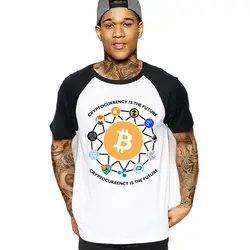 Cryptocurrency Bitcoin футболка Для Мужчин's Litecoin тире Zcash Эфириума Monero короткий рукав О-образным вырезом хлопок мужской футболка одежда футболка
