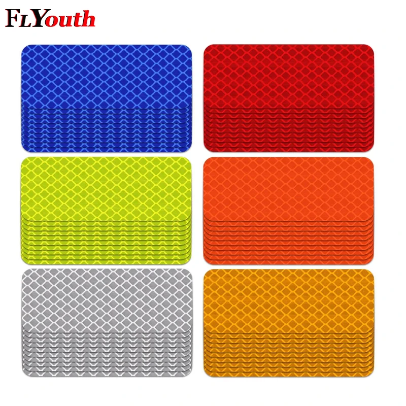 

10Pcs 3X8cm Reflective Warning Strip Tape For Mercedes W211 W203 W204 W210 W124 W202 W220 W164 X204 AMG Car Reflector Stickers