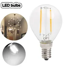 Энергосберегающий E14 2 W Светодиодный светильник накаливания Эдисона 220 V шаровая лампа G45 GHS99