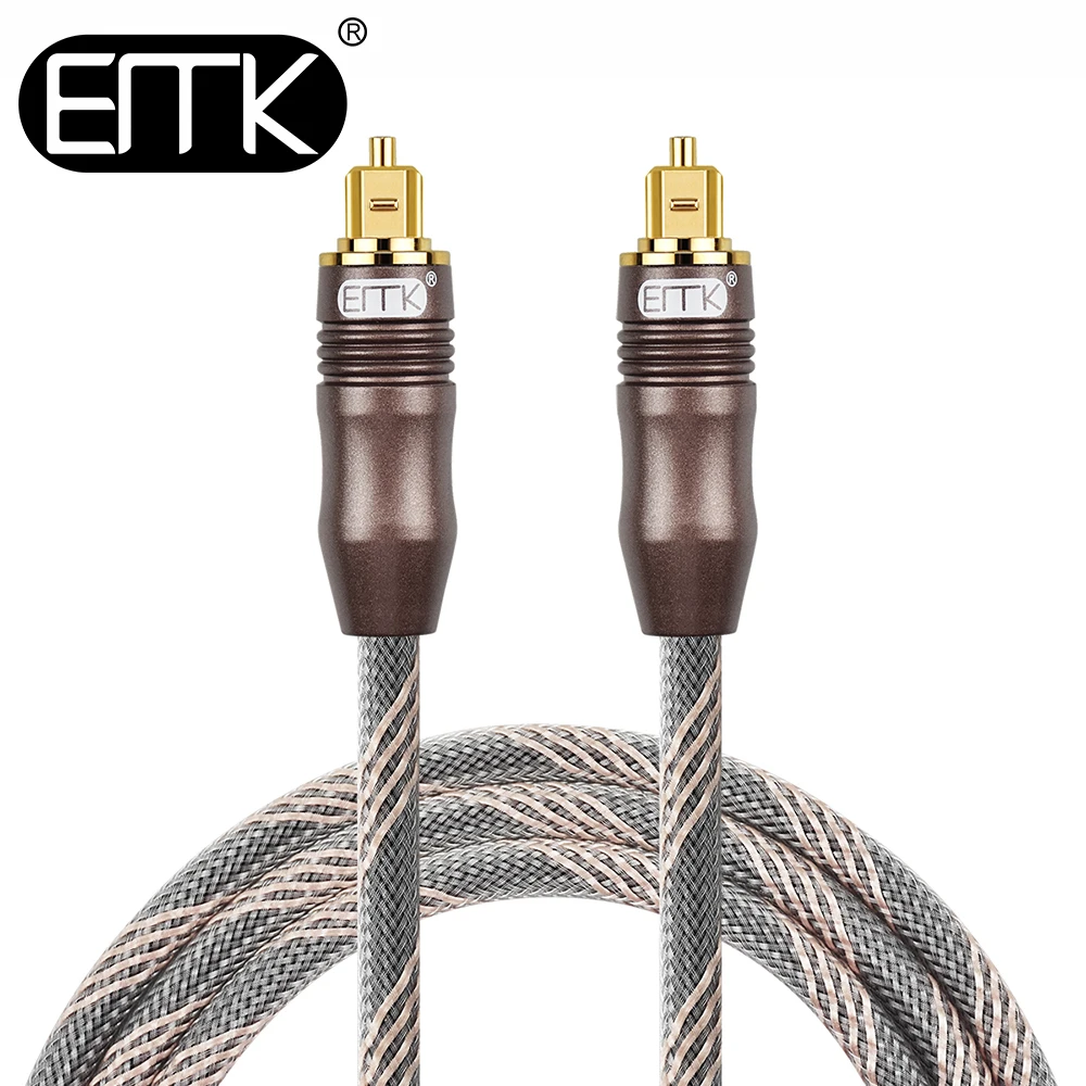 

EMK Optical Audio Cable 5.1 toslink SPDIF cable braided jacket 1m 2m 3m 5m 10m Soundbar CD DVD TV Speaker Xbox 360 Amplifier
