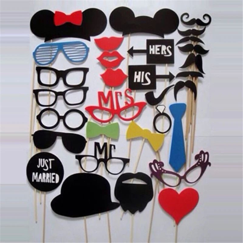 Photo Booth Prop 2019 NewHot Sale 31PCS Funny Photo Booth Props Hat Mustache On A Stick Wedding Favors Birthday Party Decoration-in Party DIY Decorations from Home & Garden on Aliexpress.com | Alibaba Group