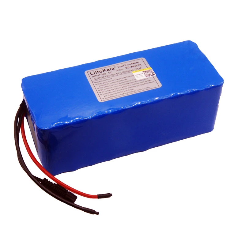 LiitoKala 36v10Ah 18650 литиевая батарея 42V 8000mAh 10S4P Электрический велосипед литий-ионный аккумулятор большой емкости bms 500W