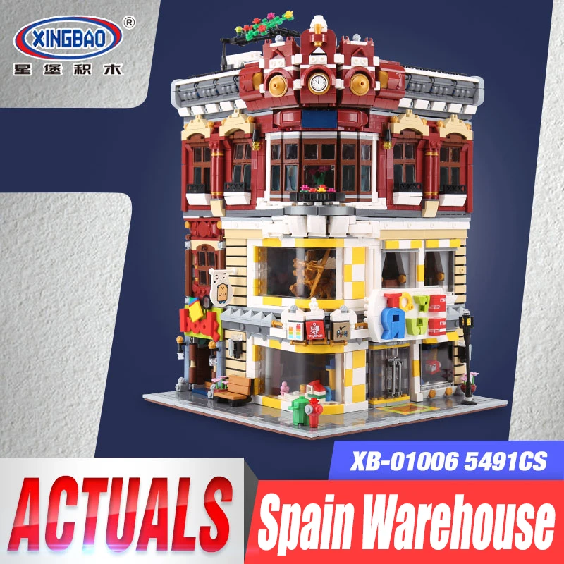 

XingBao 01006 Block 5491Pcs Genuine Creative MOC City Series The Toys and Bookstore Set Building Blocks Bricks Toy Birthday Gift