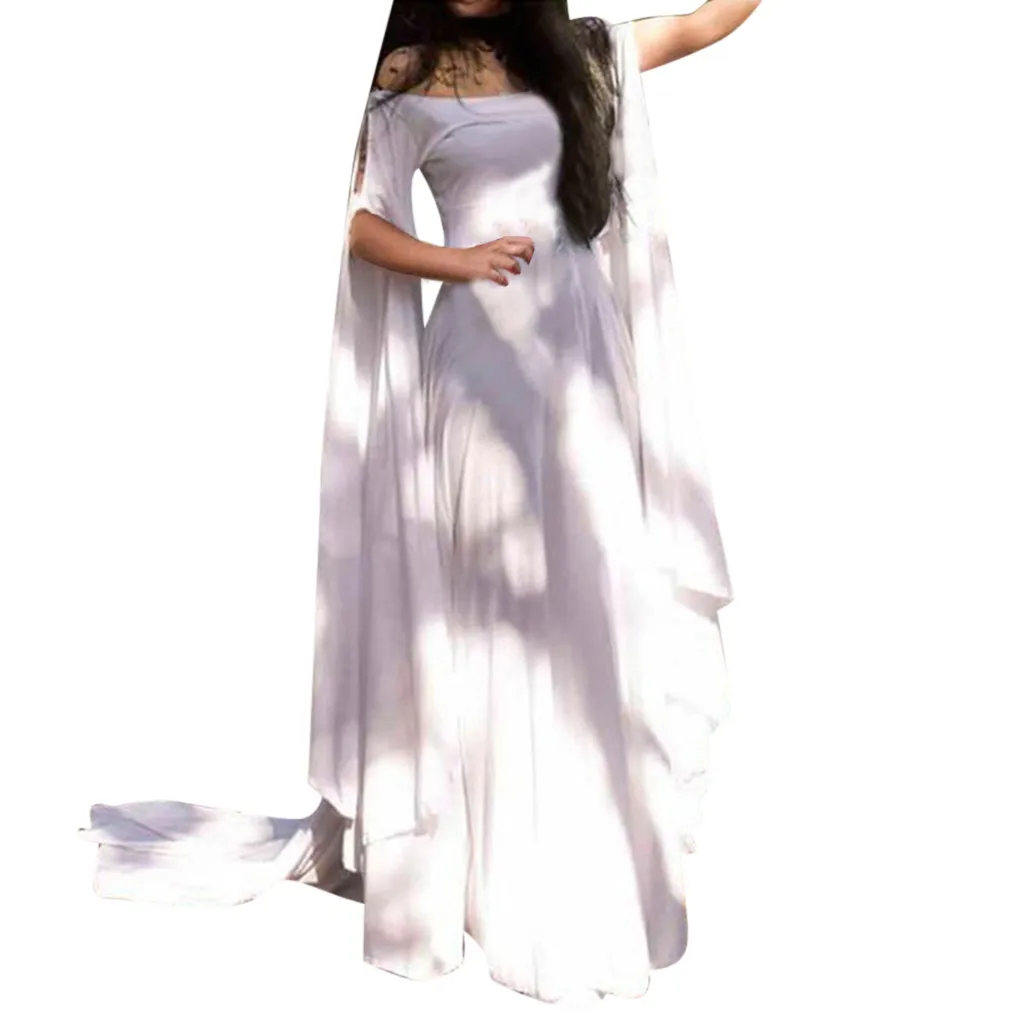 

JAYCOSIN 2019 Women Dress Retro Medieval Renaissance Cosplay Party Vintage Club Elegante Dress Solid Elegant Dress Dropshipping