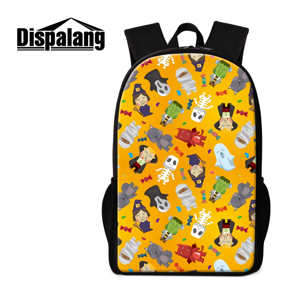 

Dispalang customized skull printed backpack for boys Cartoon characters drawing school bookbag for children men's travel bagpack