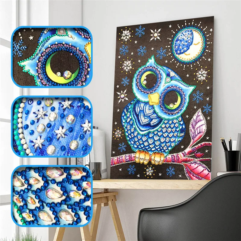 

New special shape diamond painting cartoon animal modern pattern DIY 5D part drill cross stitch kit crystal art