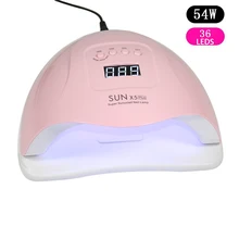 SUNX5PLUS ногтей Сушилка для ногтей Светодиодный УФ лампа 54 W для маникюра ЖК-дисплей Дисплей сушки всех Гель-лак для ногтей Инструменты