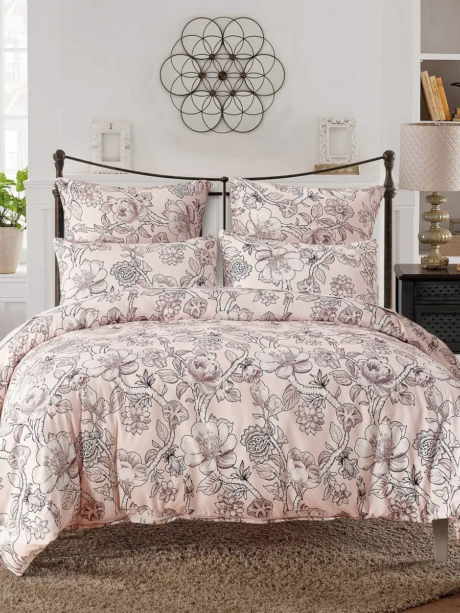 

2/3pcs Floral Pattern Bedding Set Duvet Cover And Pillowcases Set