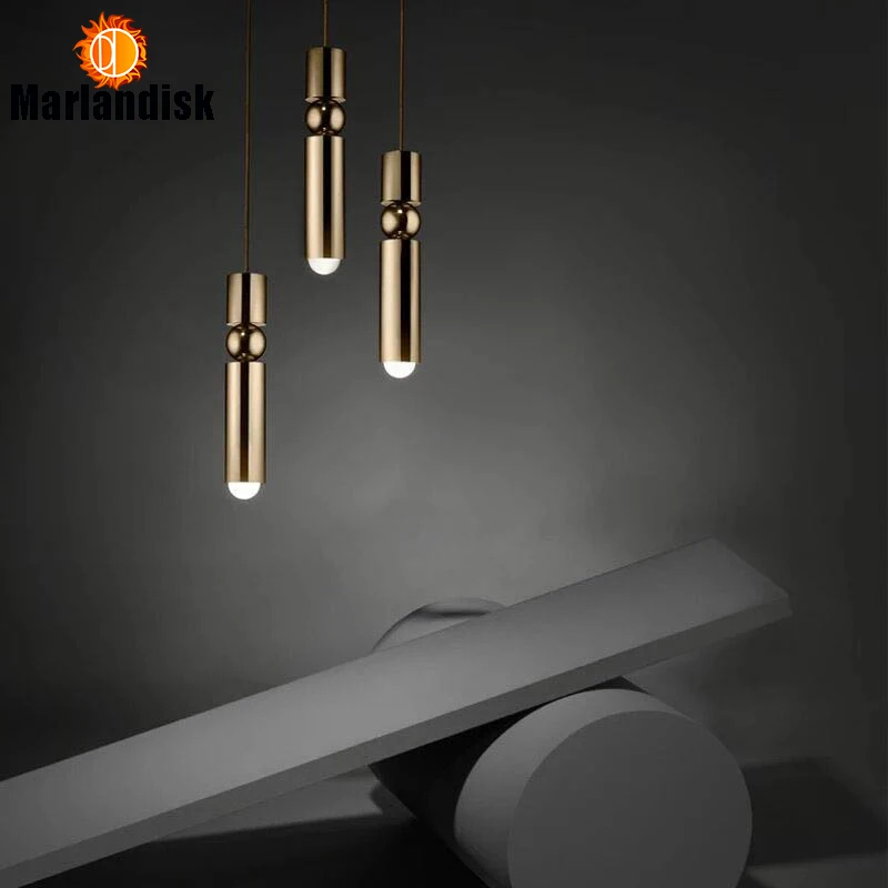 1 шт. диаметр 6 см E27 золотой трубчатый алюминиевый подвесной светильник для гостиничного зала магазина коммерческий светодиодный подвесной светильник(DZ-50