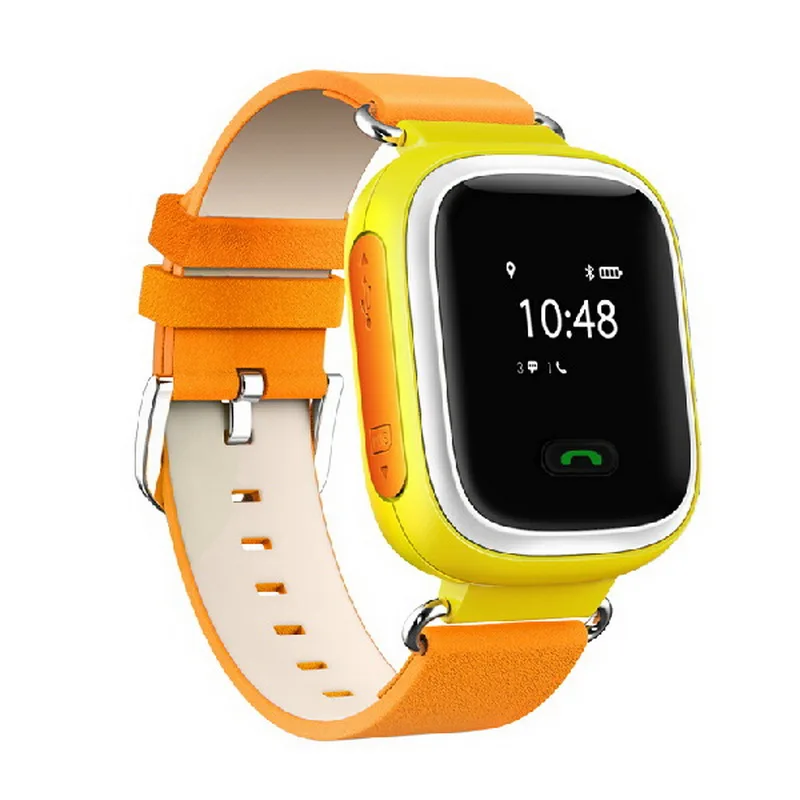 SOS детские умные часы с gps-трекером локатор 1,0 ''Smartwatch вызова для обнаружения потерянных ключей безопасный анти-потерянный монитор наручные часы для маленьких Q60 A3 - Цвет: Оранжевый