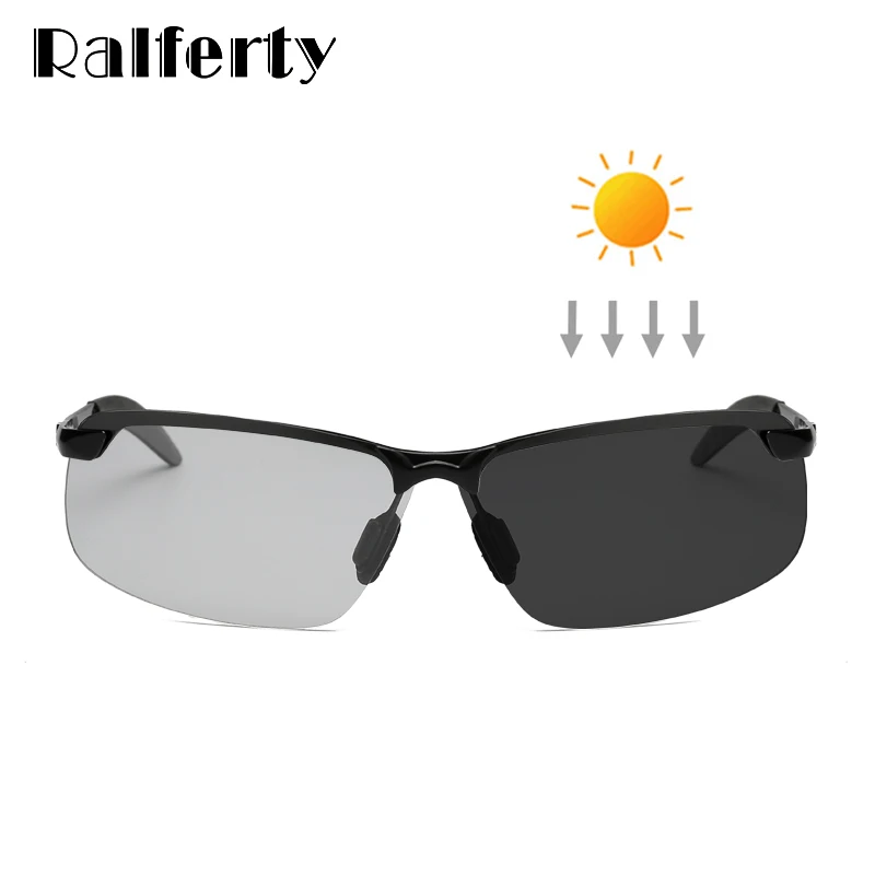

Ralferty Photochromic Sunglasses Men Polarized Chameleon Discoloration Sun Glasses For Men Anti-glare Driver Sport Goggles Y3043