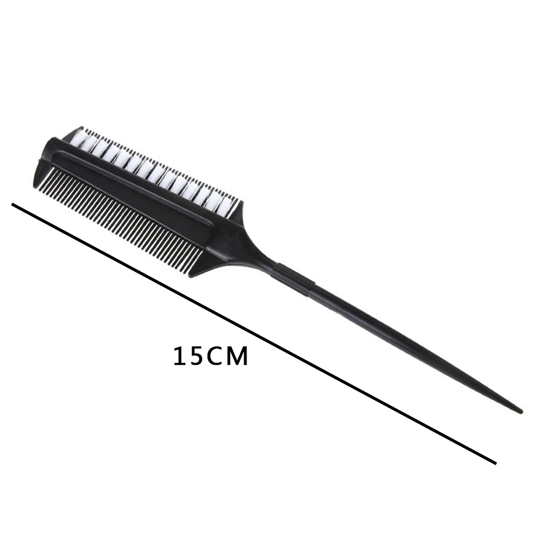 Pro Salon Home Hairdressing Double Side Dye Comb with Nylon Hair Brush