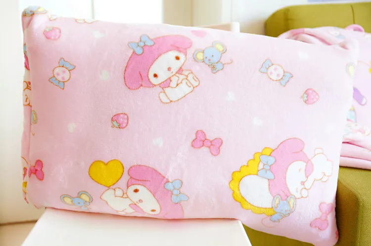 Супер мягкий плюш гладкая фланель Япония мультфильм My Melody Розовая кукла плюшевые розовые куклы игрушки одеяло наволочка чехол для девочки ребенок