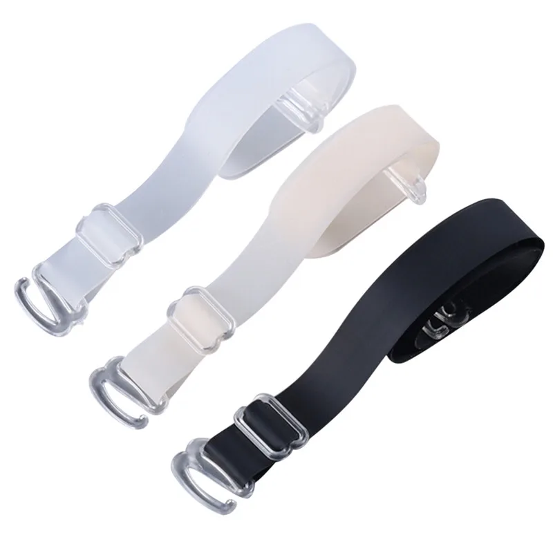 Transparent Invisible Detachable Bra Straps Adjustable Metal Hook Bra  Straps 1.5 cm*36 cm