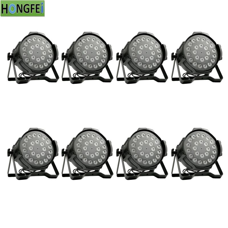 8 шт./лот 24x12 Вт Светодиодный прожектор par RGBW 4 в 1 плоский светодиодный dmx512
