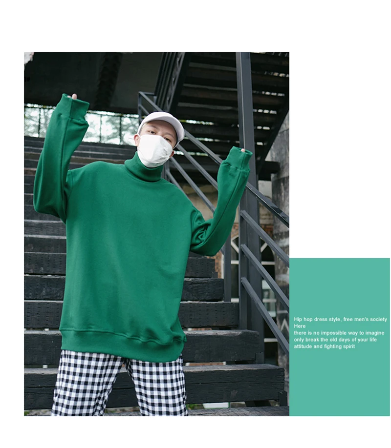 Hoodies Sweatshirts Mens Big Size Street Punk Hip Hop Hoodie Sweatshirt Pullover  (30)
