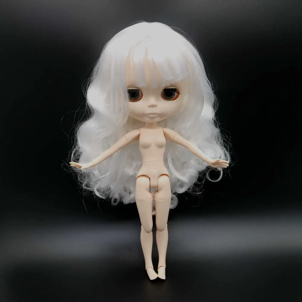 white hair joint body Nude blyth Doll without make up 0117