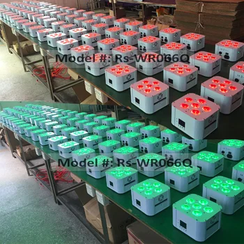 

12pcs/case LED wedding uplighting with iOS & Android system wifi app control Wireless dmx LED Quad par free shipping