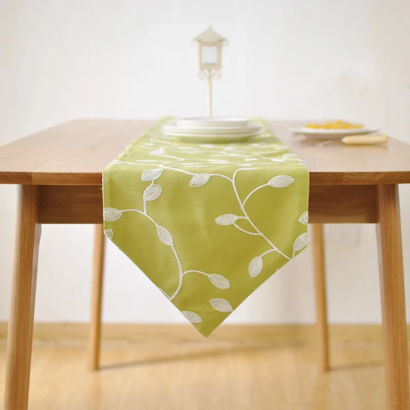 BZ382 Embroidered cotton fabric table runner table cloth pastoral